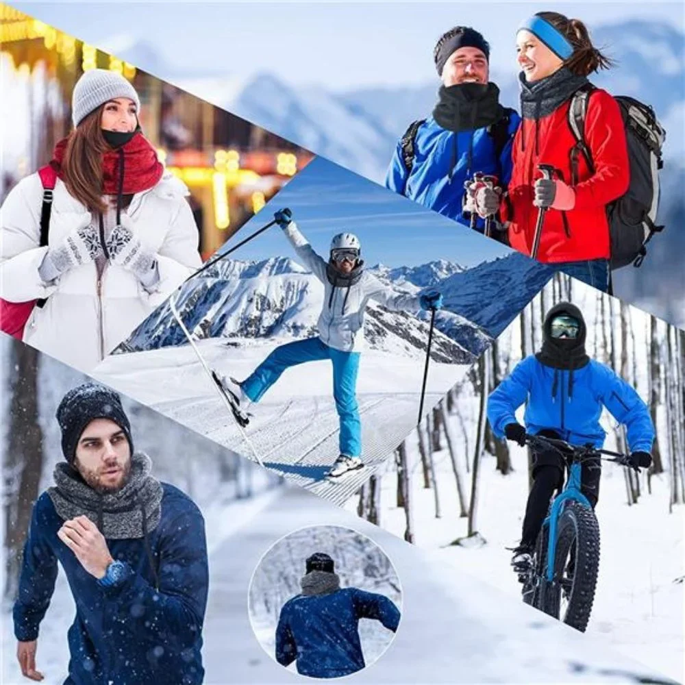 Women's Winter Hat Facial Neck Warmer Mask Skiing, Carbon Black
